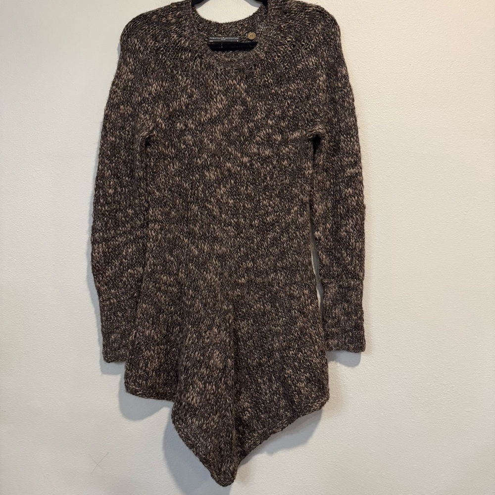 Peruvian Connection 100% Alpaca Knit Tunic Sweater Asymmetrical M